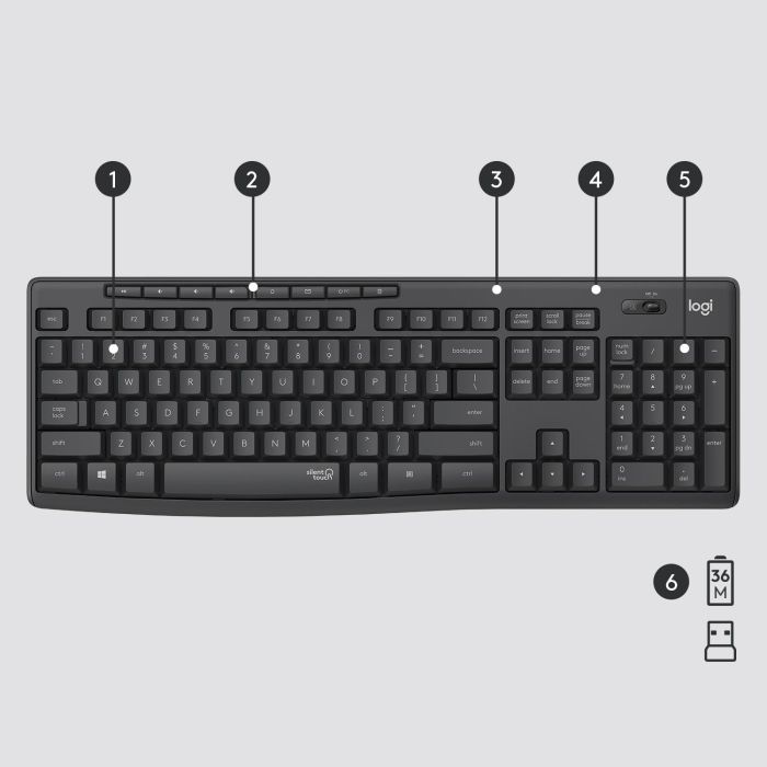 KEYBOARD +MOUSE COMBO MK295/ENG 920-009800 LOGITECH – 6