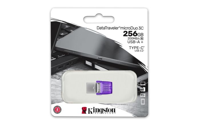 MEMORY DRIVE FLASH USB3.2/256GB DTDUO3CG3/256GB KINGSTON – 5