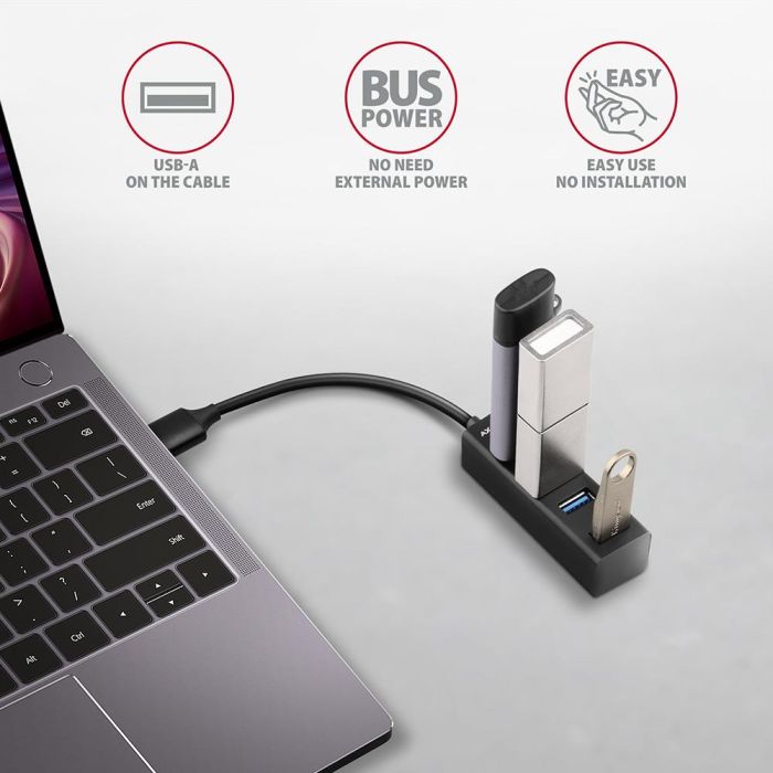 I/O HUB USB3.2 4PORT MINI/0.2M HUE-M1A AXAGON – 3