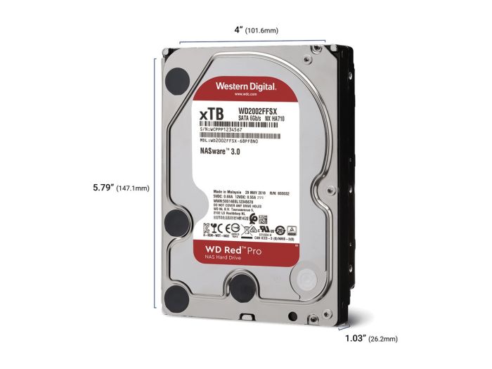 WD Red Pro 12TB 6Gb/s SATA HDD – 2