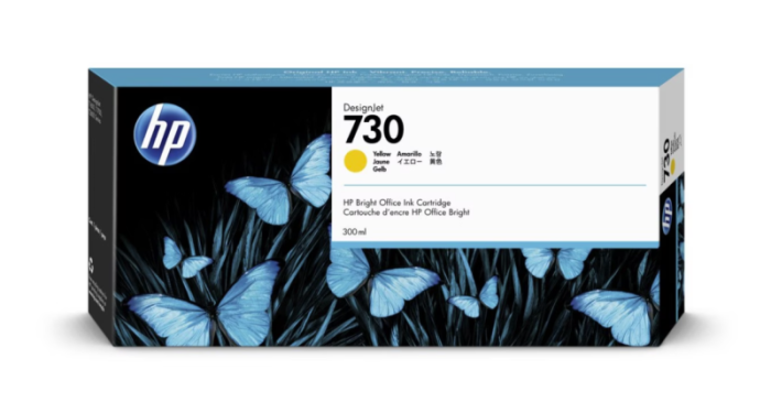 HP 730 (P2V70A) Rašalinė kasetė, Geltona