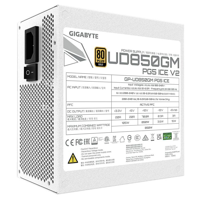 Power Supply GIGABYTE UD850GM PG5 ICE? ATX PC 100 - 240 V – 6