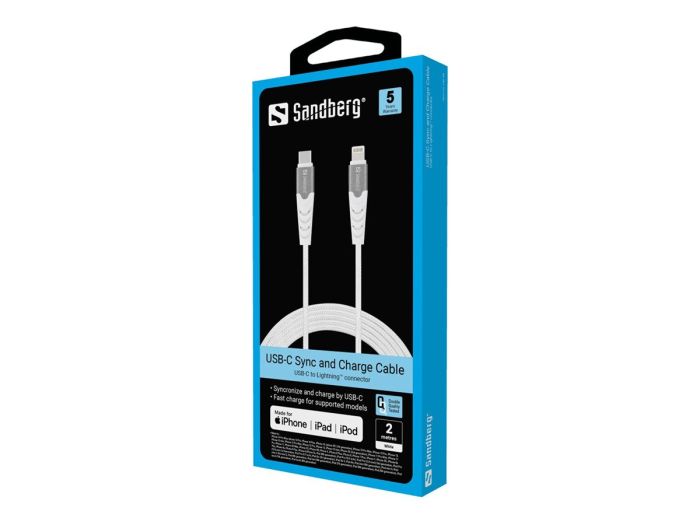 SANDBERG USB-C PD to Lightning MFI 2M – 2
