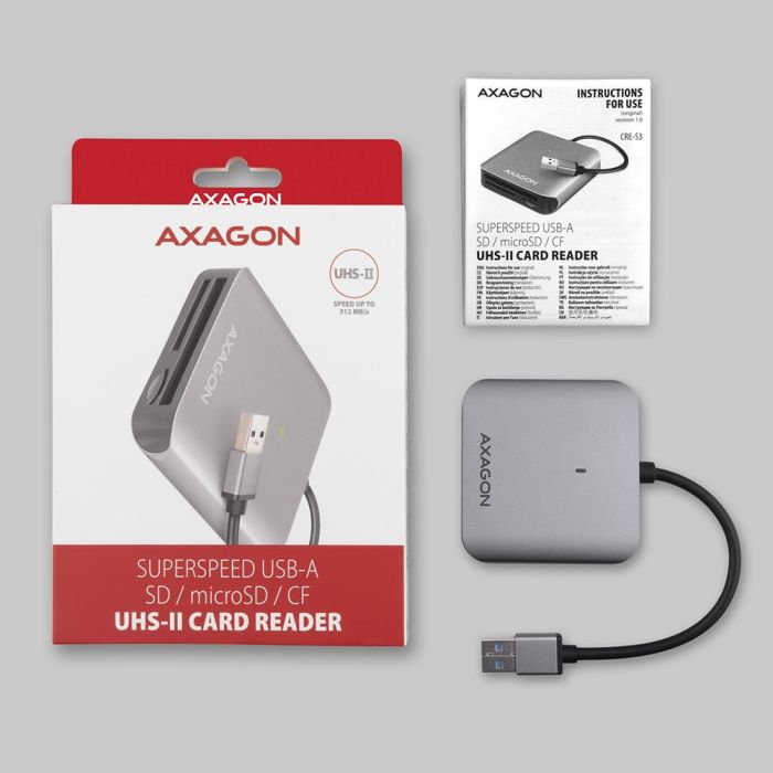 MEMORY READER USB3.2 3-SLOT/SD/MICROSD/CF CRE-S3 AXAGON – 7