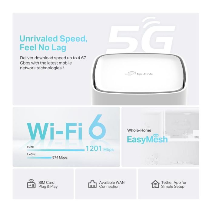 Wireless Router TP-LINK Router 1800 Mbps Mesh ARCHERNX210 – 4