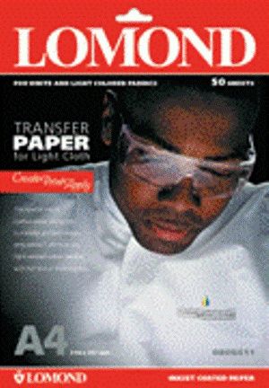Termopernešimo popierius Lomond Thermotransfer Inkjet Paper A4, 10 lapų, šviesiems audiniams – 2