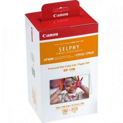 Canon RP-108 Colour (8568B001) Rašalinė kasetė + 100x148mm Popierius (108 lapai)