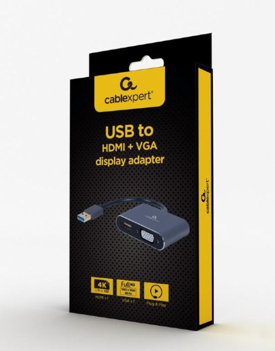 I/O ADAPTER USB3 TO HDMI/VGA/GREY A-USB3-HDMIVGA-01 GEMBIRD – 2