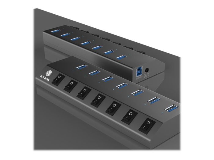 ICY BOX IB-HUB1701-C3 7-port hub – 2
