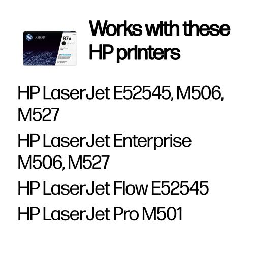 HP 87A (CF287A) Lazerinė kasetė, Juoda – 3