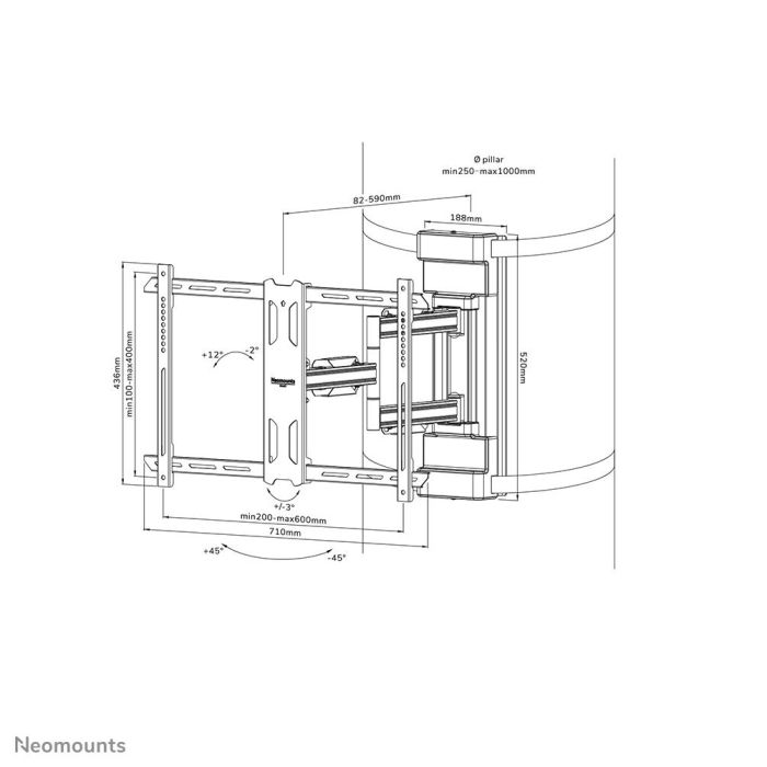 TV SET ACC WALL MOUNT/WL40S-910BL16 NEOMOUNTS – 16