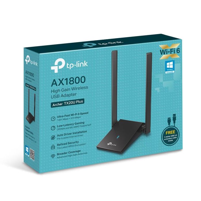 WRL ADAPTER 1800MBPS USB/ARCHER TX20U PLUS TP-LINK – 6