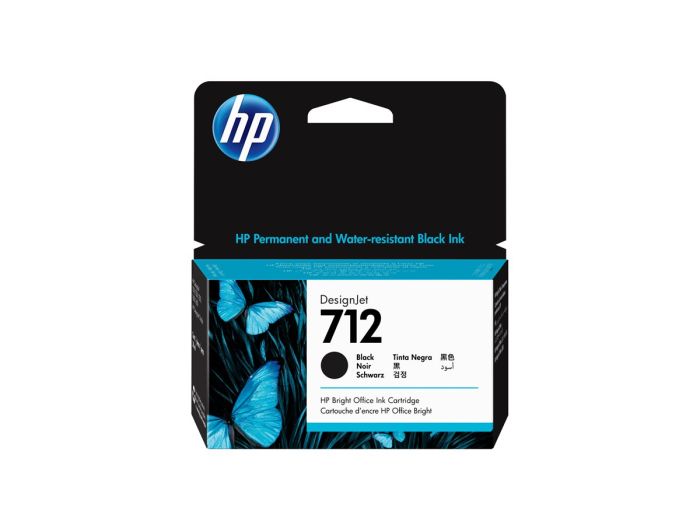 HP 712 38-ml Black DesignJet Ink – 2