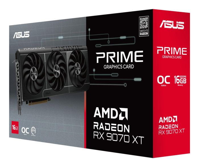 Graphics Card ASUS AMD Radeon RX 9070 XT GDDR6 16GB – 12