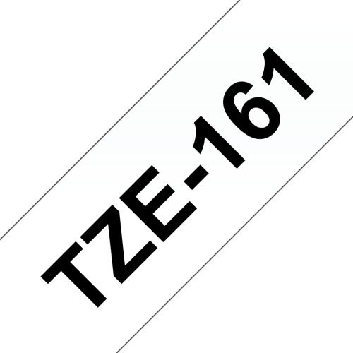 Brother TZe-161 (TZe161) Laminuota ženklinimo juostelė Black on Clear, 36mm, 8m – 3