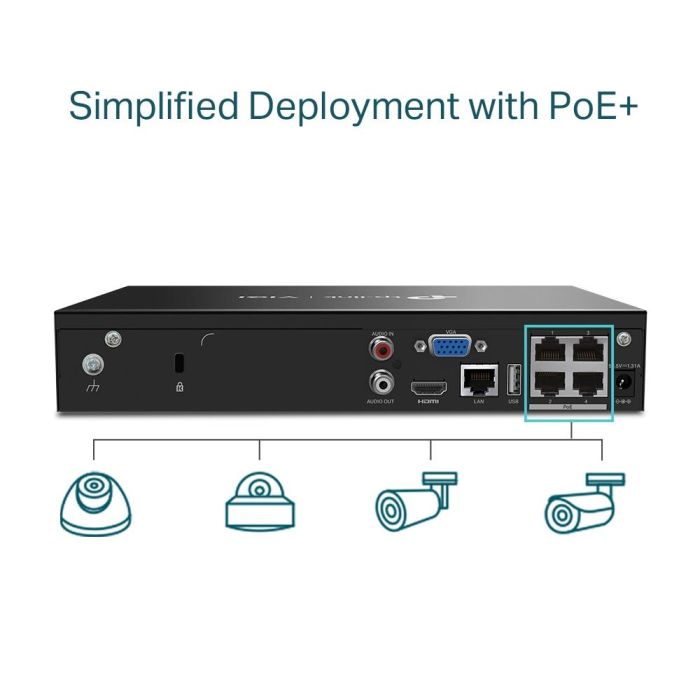 NET VIDEO RECORDER 4CH POE+/VIGI NVR1004H-4P TP-LINK – 6