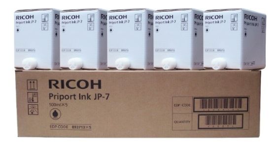 Ricoh JP-7 (817219) (5 vnt dėžutėje) Rašalinė kasetė, Juoda
