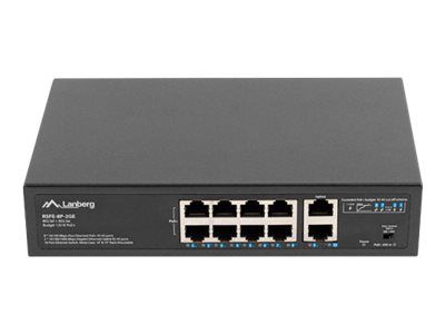 LANBERG switch PoE 19inch 10-port 100MB