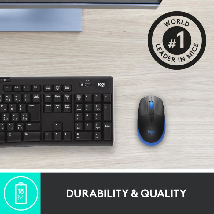 MOUSE USB OPTICAL WRL M190/BLUE 910-005907 LOGITECH – 10