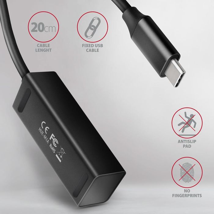 I/O HUB USB-C 4PORT MINI/0.2M HUE-M1C AXAGON – 4