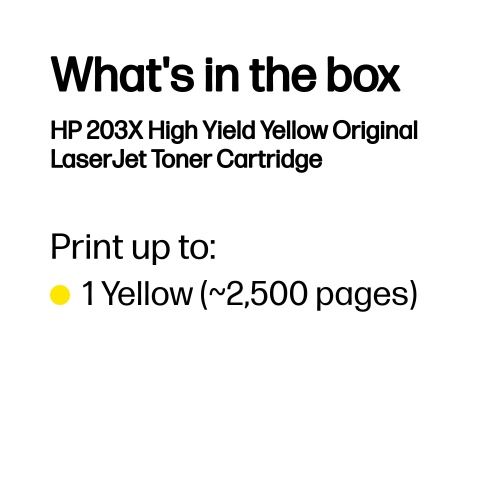 HP 203X (CF542X) Lazerinė kasetė, Geltona – 4