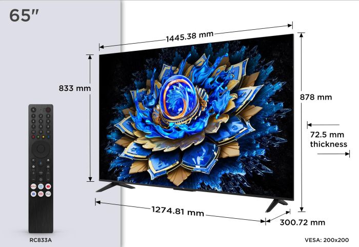 TV Set TCL 65T69C 65" 4K QLED – 4