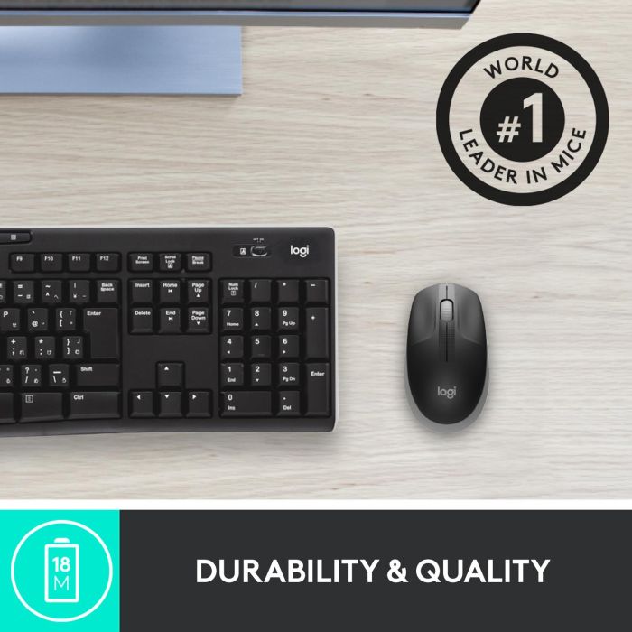 MOUSE USB OPTICAL WRL M190/GREY 910-005906 LOGITECH – 10