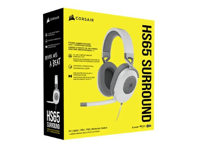 CORSAIR HS65 Surround Headset White EU – 8