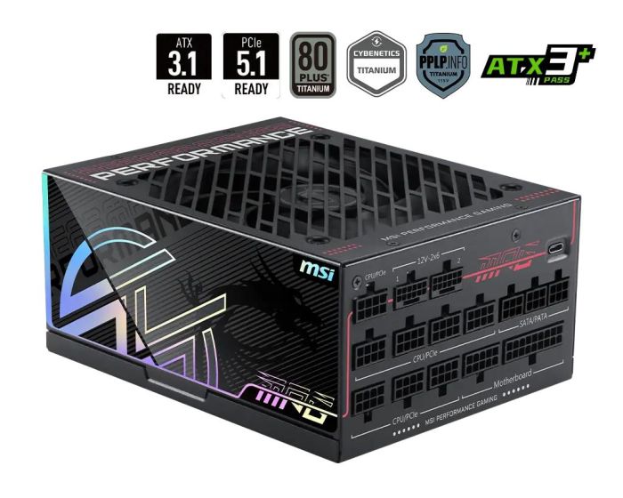 Power Supply MSI MPG Ai1300TS PCIE5 ATX 100 - 240 V 1300 W
