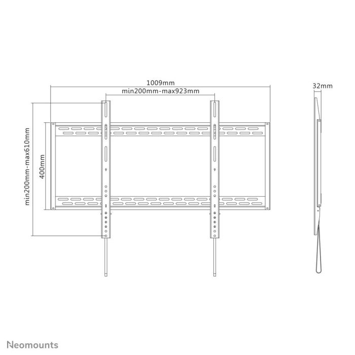 TV SET ACC WALL MOUNT BLACK/60-100" LFD-W1000 NEOMOUNTS – 7