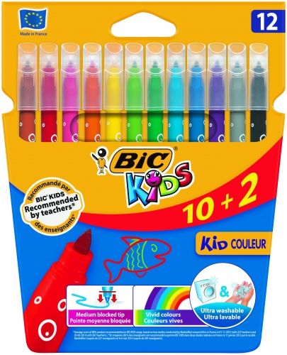 Bic Flomasteriai Kids Couleur 12 spalvų rinkinys 9202937 – 2