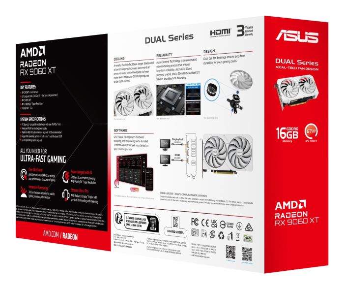Graphics Card ASUS AMD Radeon RX 9060 XT GDDR6 16GB – 17