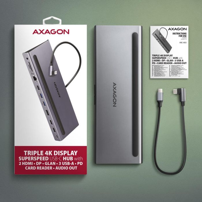 NB ACC DOCKING STATION/11IN1 HMC-4KX3 AXAGON – 13