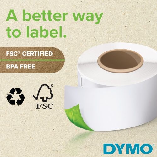 Dymo 99012 (S0722400) Etiketės 36 x 89mm, 2 ritinėliai x 260 etikečių, Balta... – 9