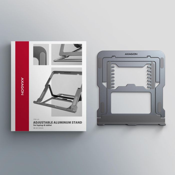 NB ACC STAND 10"-17.3"/ALUMINUM GREY STND-LAG AXAGON – 8