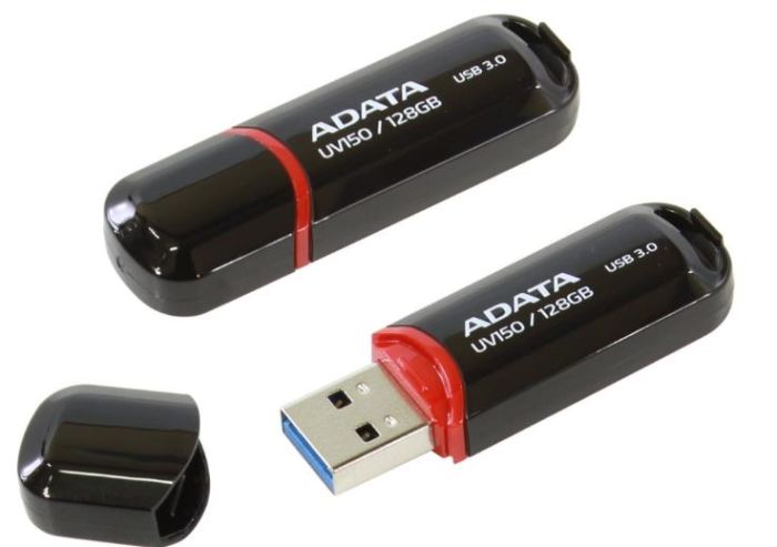 MEMORY DRIVE FLASH USB3 128GB/BLACK AUV150-128G-RBK ADATA