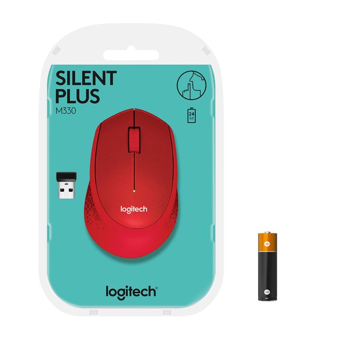 MOUSE USB OPTICAL WRL M330/SILENT RED 910-004911 LOGITECH – 8