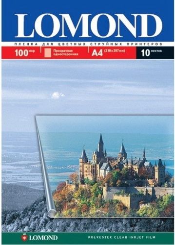 Poliesterio plėvelė Lomond PET Film rašaliniams sp. Skaidri A4, 50 lapų – 2