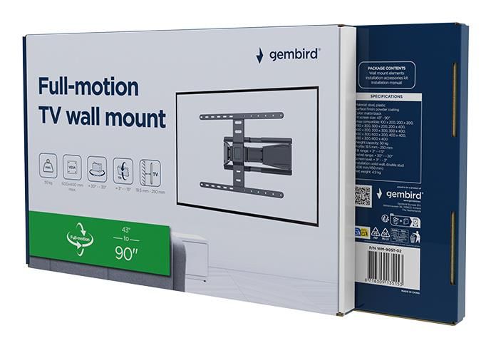TV SET ACC WALL MOUNT 43-90"/WM-90ST-02 GEMBIRD – 11