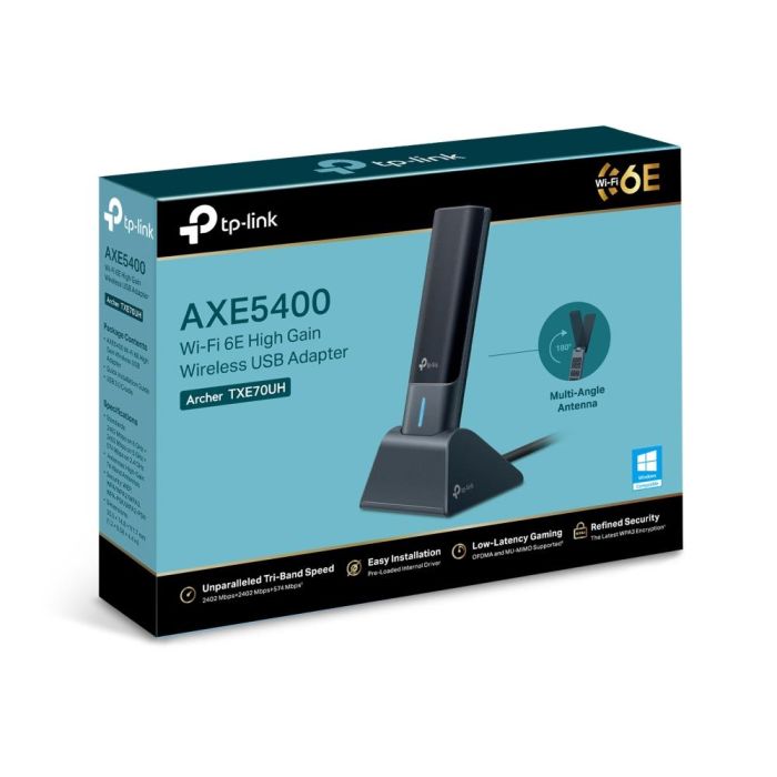 WRL ADAPTER 5400MBPS WI-FI 6E/ARCHER TXE70UH TP-LINK – 9