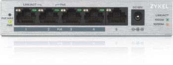 Zyxel Networks Gs1005-hp, 5 Port Gigabit Poe+ Unmanaged Desktop Switch, 4 X – 4