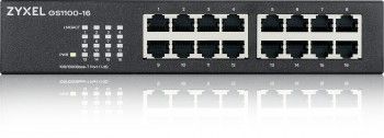 Zyxel Networks GS1100-16 Unmanaged + 16 Port Gigabit Unmanaged Switch – 4