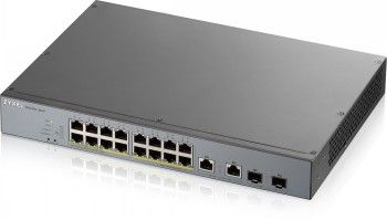 Zyxel Networks Gs1350-18hp, 18 Port Managed Cctv Poe Switch, Long Range, 250W