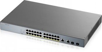 Zyxel Networks Gs1350-26hp, 26 Port Managed Cctv Poe Switch, Long Range, 375W