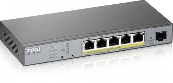 Zyxel Networks Gs1350-6hp, 6 Port Managed Cctv Poe Switch, Long Range, 60w, – 2