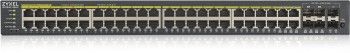 Zyxel Networks Gs1920-48hpv2, 50 Port Smart Managed Poe Switch 48X Gigabit – 4