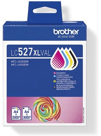 Brother Lc527xlval Value Pack Cmyk 1x3000+3x2000p