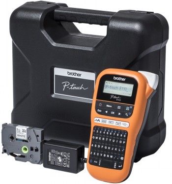 Brother Pt-e110vp Label Thermo Printer Portable + Ac Adapt., Carry Case, Tape – 2