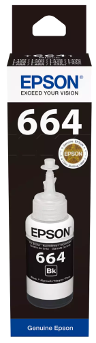 Epson 664BK (C13T66414A) Rašalo papildymo buteliukas, Juoda