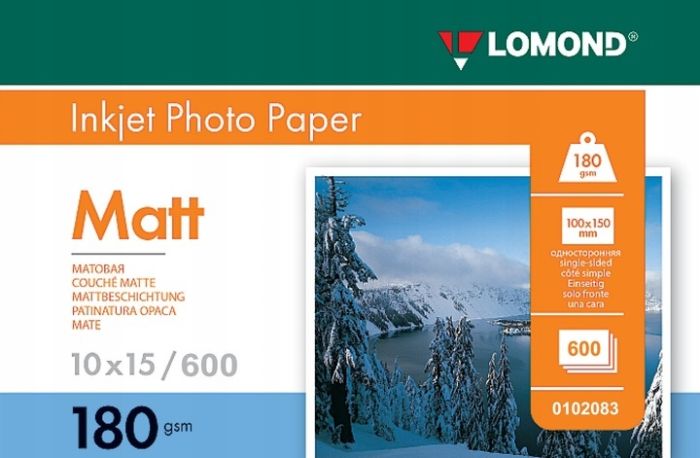Fotopopierius Lomond Photo Inkjet Paper Matinis 180 g/m2 10x15, 600 lapų